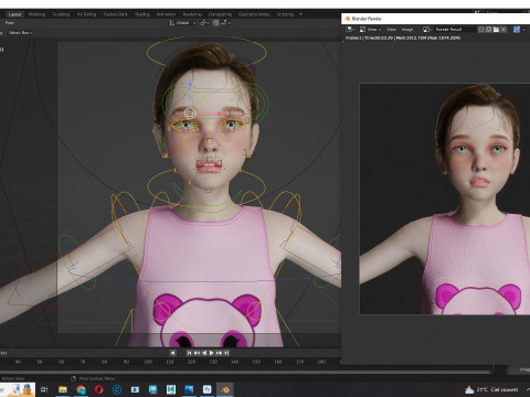 Staicy - Realistic Girl Model 3D