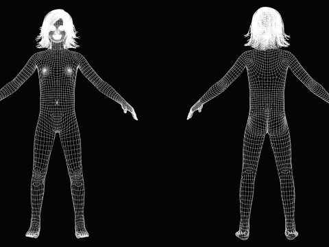 Jesyka-Realistic girl 3D Модель