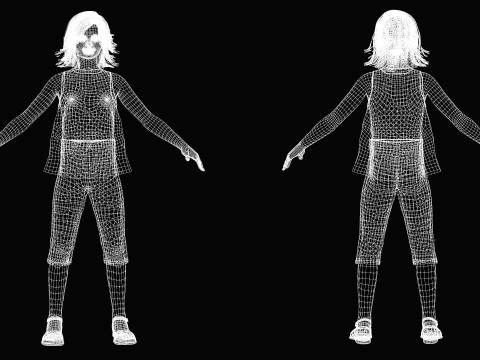 Jesyka-Realistic girl 3D Модель
