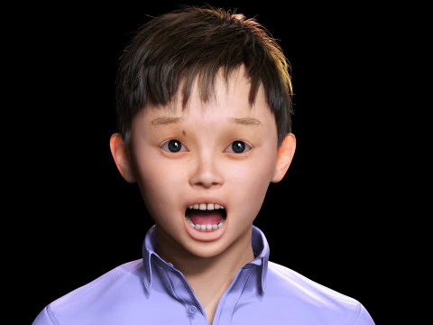 Joe-Realistic Asian Boy 3D Model