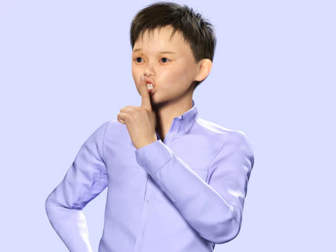 Joe-Realistic Asian Boy 3D Model