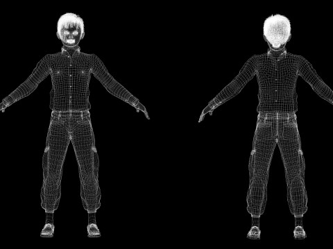 Joe-Realistic Asian Boy 3D-Modell