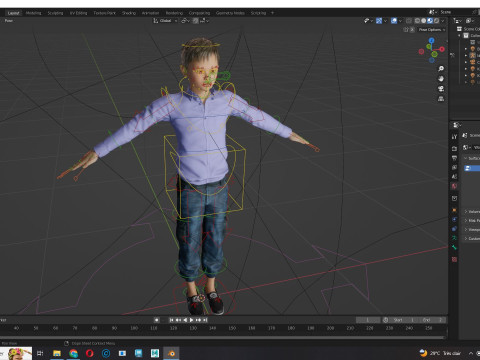 Joe-Realistic Asian Boy 3D-Modell