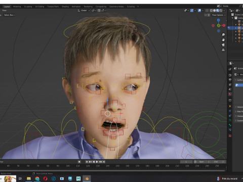 Joe-Realistic Asian Boy 3D-Modell