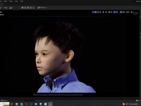 Joe-Realistic Asian Boy 3D-Modell