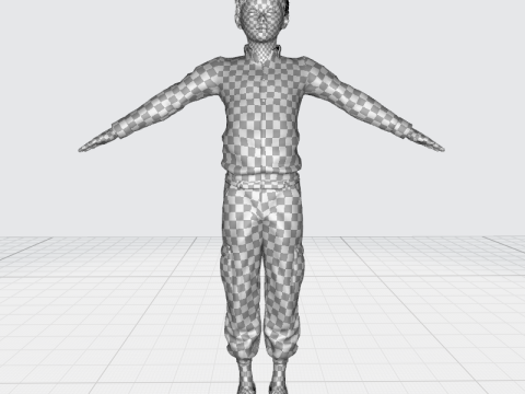 Joe-Realistic Asian Boy 3D-Modell