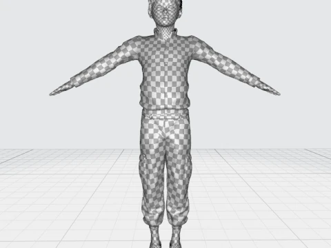 Joe-Realistic Asian Boy 3D Model