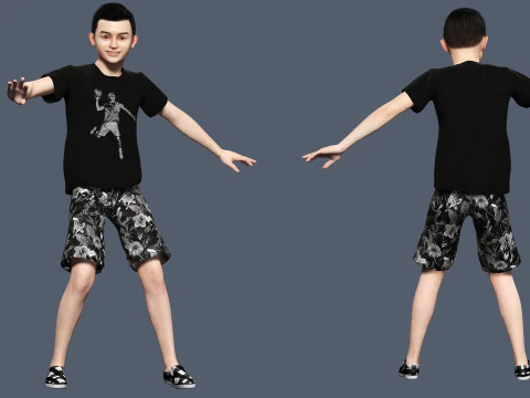 Garoto Adam-Realista Modelo 3D