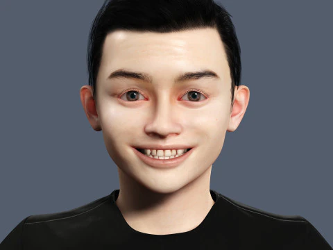 Garoto Adam-Realista Modelo 3D