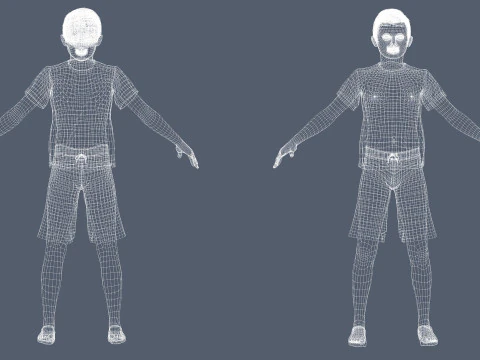 Garoto Adam-Realista Modelo 3D