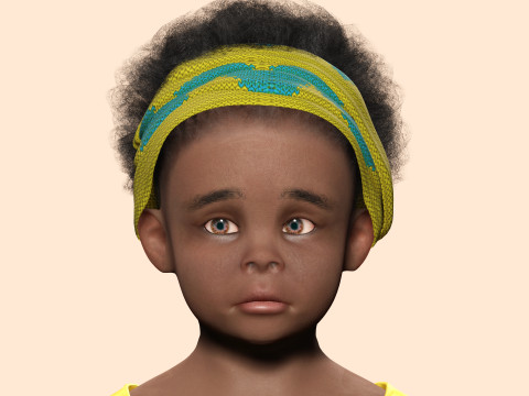 Kimani-Realistic African girl 3D 모델