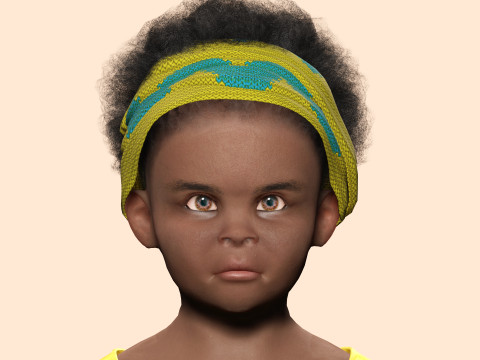 Kimani-Realistic African girl 3D 모델