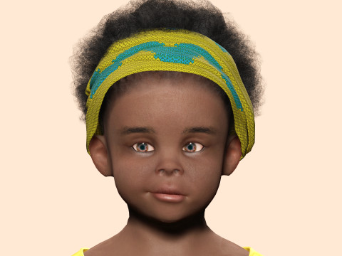 Kimani-Realistic African girl 3D 모델