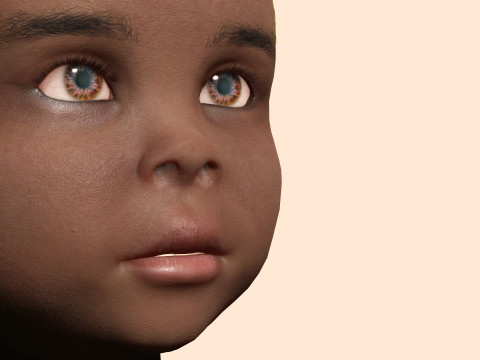 Kimani-Realistic African girl 3D 모델