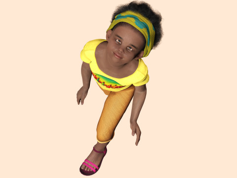 Kimani-Realistic African girl 3D 모델