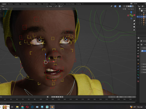 Kimani-Realistic African girl 3D 모델