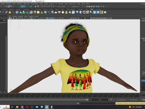 Kimani-Realistic African girl 3D 모델