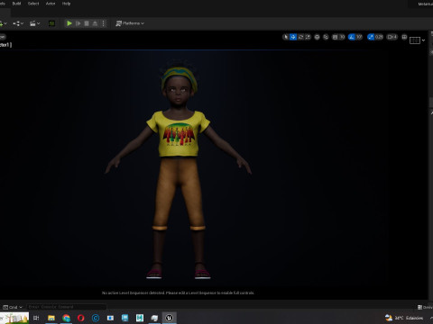 Kimani-Realistic African girl 3D 모델