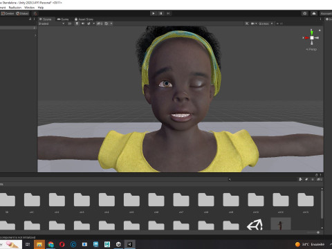 Kimani-Realistic African girl 3D 모델