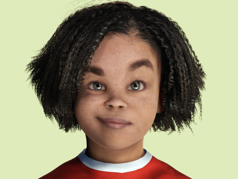 Ada-Realistic African child 3D मॉडल