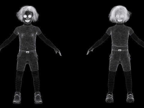 Ada-Realistic African child 3D Model