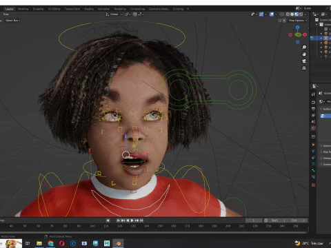 Ada-Realistic African child 3D Model