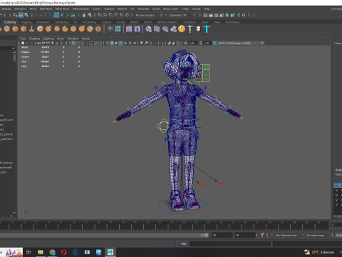 Ada-Realistic African child 3D मॉडल