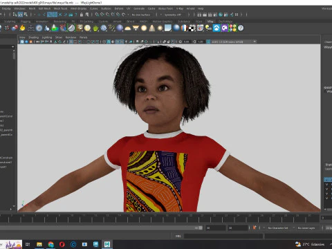 Ada-Realistic African child 3D Model