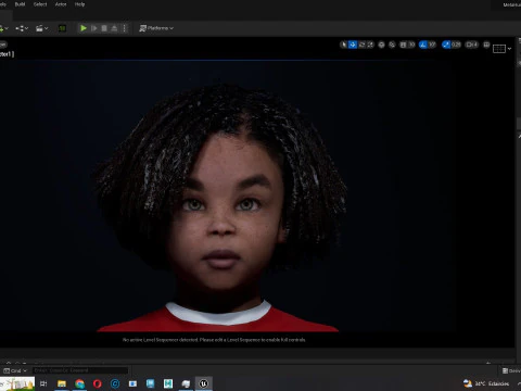 Ada-Realistic African child 3D Model