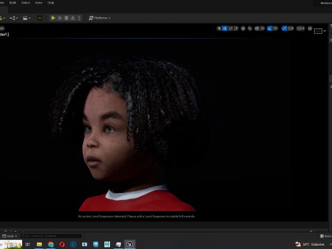 Ada-Realistic African child 3D Model