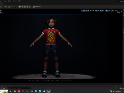 Ada-Realistic African child 3D मॉडल