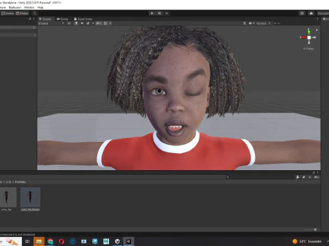 Ada-Realistic African child 3D Model