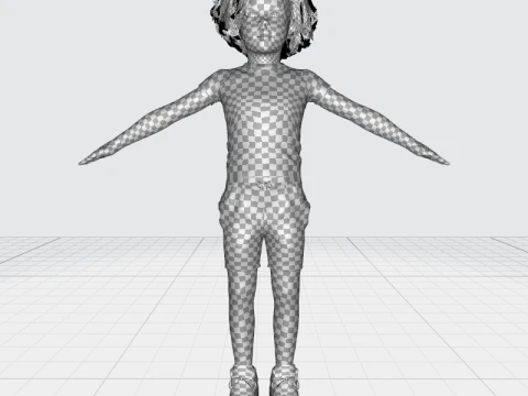 Ada-Realistic African child 3D Model