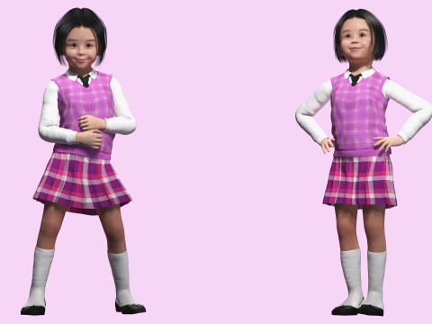 Yuna-Realistic Korean girl Modello 3D