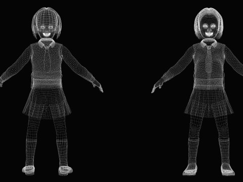 Yuna-Realistic Korean girl Modello 3D