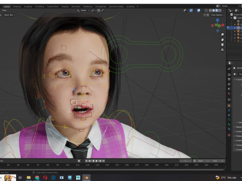Yuna-Realistic Korean girl Modello 3D