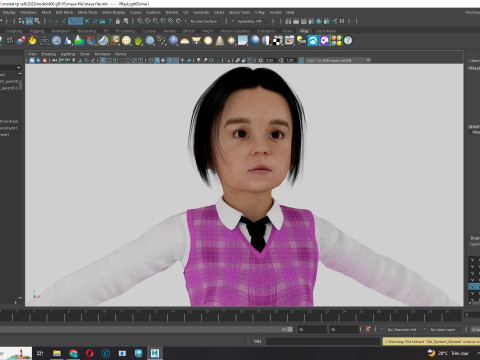 Yuna-Realistic Korean girl Modello 3D