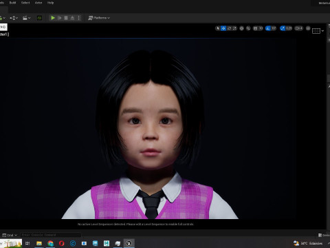 Yuna-Realistic Korean girl Modello 3D