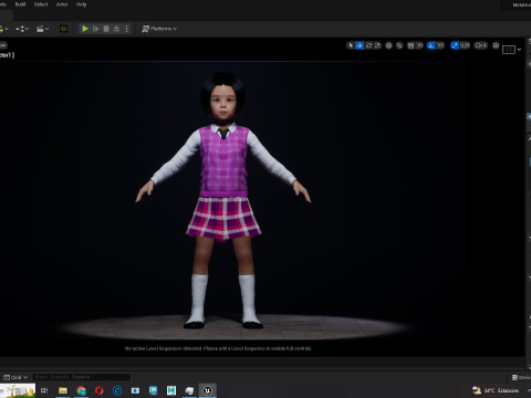 Yuna-Realistic Korean girl Modello 3D
