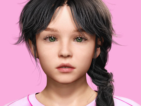 Merry-realistic sweet girl Modèle 3D