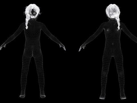 Merry-realistic sweet girl Modèle 3D