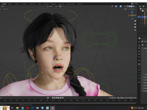 Merry-realistic sweet girl 3D Model
