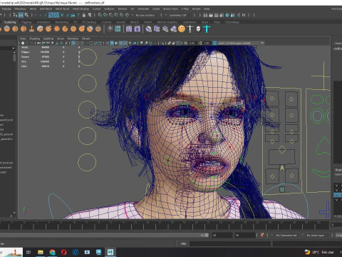 Merry-realistic sweet girl 3D Model