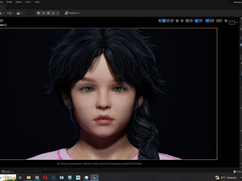 Merry-realistic sweet girl 3D Model