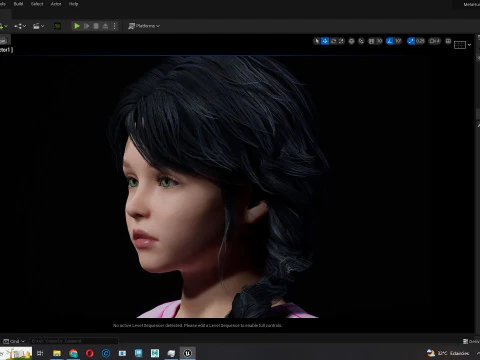 Merry-realistic sweet girl 3D Model