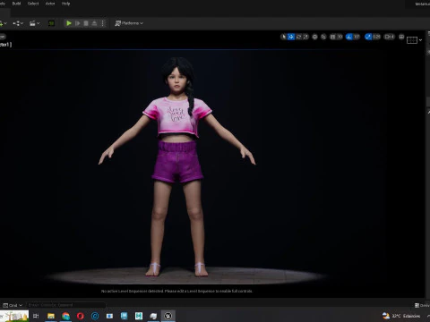 Merry-realistic sweet girl 3D Model
