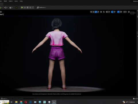 Merry-realistic sweet girl 3D Model