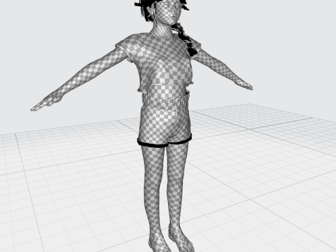 Merry-realistic sweet girl Modèle 3D