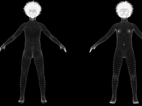 Sipho - Realistic African child 3D Model