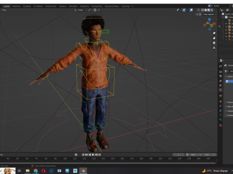 Sipho - Realistic African child 3D Model